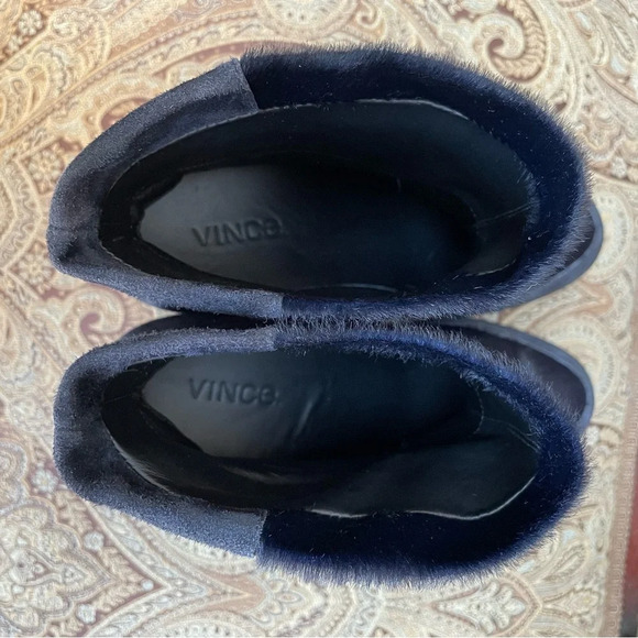 Vince Black Wedge Boots - Picture 6 of 9